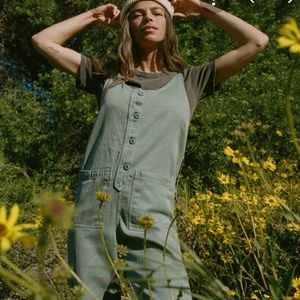 Jungmaven front button jumper clay green XS hemp